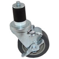 All Points 26-3364 4 inch Swivel Stem Caster with Brake for 1 5/8 inch O.D. Tubing - 250 lb. Capacity