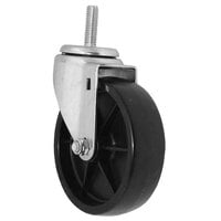 All Points 26-3267 5" Swivel Threaded Stem Caster - 1/2"-13 x 1 1/2" Stem, 260 lb. Capacity