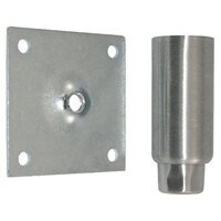 All Points 26-3230 Stainless Steel 4" Adjustable Equipment Leg; Hex Foot; 3 1/2" Plate Mount