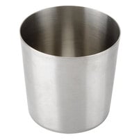 Tablecraft AC885S 3 3/8 inch Brushed Stainless Steel French Fry Cup