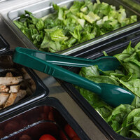Carlisle 460908 Carly 9 inch Forest Green Plastic Salad Tongs