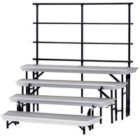 National Public Seating GRTPR4 Back Guardrail for 4-Level Risers