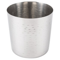 Tablecraft AC885R 3 3/8 inch Rice Pattern Stainless Steel French Fry Cup