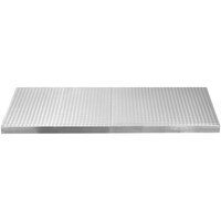 Tablecraft Caterware CW22237 20 Gauge Circle Swirl Stainless Steel Cover for 8' Table - 96 3/8 inch x 30 3/8 inch
