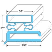 All Points 74-1052 Rubber Magnetic Door Gasket - 6 7/8 inch x 23 1/4 inch