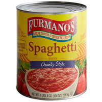 Furmano's #10 Can Premium Chunky Spaghetti Sauce - 6/Case