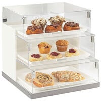 Cal-Mil 3020-55 Luxe Three Tier Stainless Steel Bakery Display Case - 19 inch x 20 inch x 19 inch