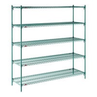 Metro 5A477K3 Stationary Super Erecta Adjustable 2 Series Metroseal 3 Wire Shelving Unit - 21" x 72" x 74"