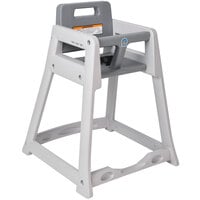 Koala Kare KB950-01 Gray Assembled Stackable Plastic High Chair