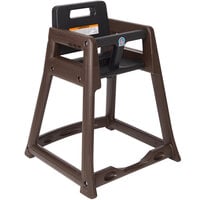 Koala Kare KB950-09 Brown Assembled Stackable Plastic High Chair