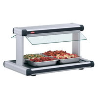 Hatco GR2BW-24 24 inch Glo-Ray White Granite Designer Buffet Warmer with Black Insets and Infinite Controls - 120/208V, 970W