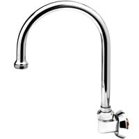T&S B-0525 Wall Mounted Faucet with 10 5/8 inch Swivel Gooseneck Spout and 10.24 GPM Full Flow Stream Regulator