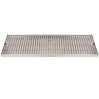 Micro Matic DP-820D-24 8 inch x 24 inch Stainless Steel Surface Mount Drip Tray with Drain