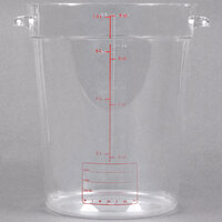 Carlisle 1076607 StorPlus 8 Qt. Clear Round Food Storage Container
