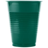 Creative Converting 28312481 16 oz. Hunter Green Plastic Cup - 20/Pack