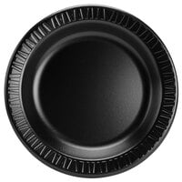 Dart 10PBQR Quiet Classic 10 1/4" Black Laminated Round Foam Plate - 125/Pack