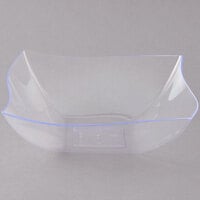 Fineline Wavetrends 164-CL Clear Plastic Serving Bowl 64 oz. - 50/Case