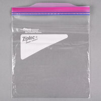 Ziploc® 682256 7 inch x 7 7/16 inch 1 Qt. Storage Bags with Double Zipper and Write-On Label - 500/Case