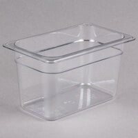 Cambro 46CW135 Camwear 1/4 Size Clear Polycarbonate Food Pan - 6 inch Deep