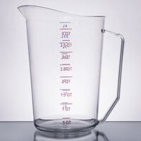 Cambro 400MCCW135 Camwear 4 Qt. Clear Polycarbonate Measuring Cup