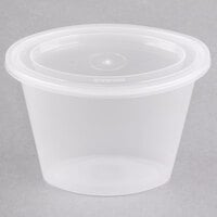 Pactiv Newspring E506 ELLIPSO 6 oz. Oval Plastic Souffle / Portion Cup with Lid - 500/Case