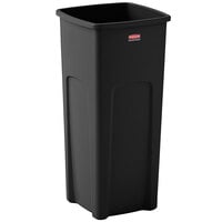 Rubbermaid FG356988BLA Untouchable 92 Qt. / 23 Gallon Black Square Trash Can