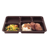 Cambro 1411CP167 14 3/8 inch x 10 9/16 inch Brown Tray on Tray Base Tray - 24/Case