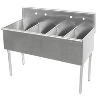 Advance Tabco 6-4-60 Four Compartment Stainless Steel Commercial Sink - 60 inch