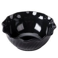 Cambro SRB13110 13 oz. Black Plastic Swirl Bowl - 24/Case