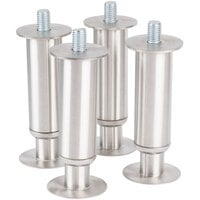 Manitowoc K-00137 6 inch Adjustable Stainless Steel Flanged Feet - 4/Set