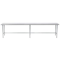 Advance Tabco TAG-2412 24 inch x 144 inch 16 Gauge Open Base Stainless Steel Commercial Work Table