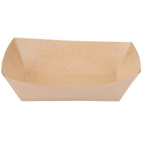 Bagcraft Packaging 300696 1 lb. EcoCraft Grease-Proof Natural Kraft Food Tray - 1000/Case