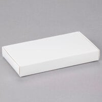 7 1/2 inch x 4 inch x 1 inch 1-Piece 1/2 lb. White Candy Box - 250/Case