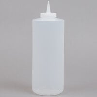 Tablecraft 32C 32 oz. Clear Squeeze Bottle - 2/Pack