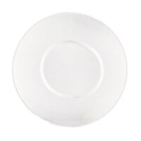 CAC PS-21 Paris French Elite 12 inch Bone White Porcelain Flat Plate with Wide Rim - 12/Case