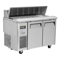 Turbo Air JST-48-N 48 inch 2 Door Side Mount Compressor Refrigerated Sandwich Prep Table