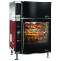 Alto-Shaam AR-7EVH-DBLPANE Double Pane Curved Glass Rotisserie Oven with 7 Spits and Ventless Hood - 240V, 3 Phase