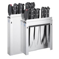 Edlund KBS-2006 9 Slanted Stainless Steel Knife Block