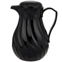 Vollrath 52174 SwirlServe 64 oz. Black Hot-N-Cold Beverage Server