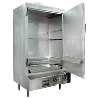 Town SM-36-R-SS Natural Gas Indoor 36 inch Stainless Steel Smokehouse with Right Door Hinges - 75,000 BTU