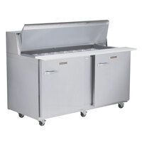 Traulsen UPT6024-RR 60 inch 2 Right Hinged Door Refrigerated Sandwich Prep Table