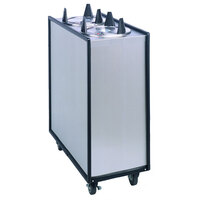 APW Wyott Lowerator HML2-13 Mobile Enclosed Heated Two Tube Dish Dispenser for 11 7/8" to 13" Dishes - 120V