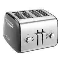 KitchenAid KMT4115OB Onyx Black Four Slice Toaster with Manual Lift