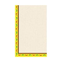 8 1/2 inch x 11 inch Menu Paper - Southwest Themed Mariachi Design Left Insert - 100/Pack