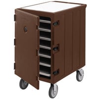 Cambro 1826LTC3131 Camcart Dark Brown Mobile Cart for 18" x 26" Sheet Pans and Trays