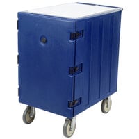 Cambro 1826LTC186 Camcart Navy Blue Mobile Cart for 18" x 26" Sheet Pans and Trays