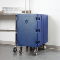 Cambro 1826LTC186 Camcart Navy Blue Mobile Cart for 18 inch x 26 inch Sheet Pans and Trays