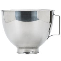 KitchenAid K45SBWH Stainless Steel 4.5 Qt. Mixing Bowl with Handle for Stand Mixers