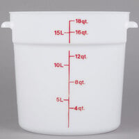 Cambro RFS18148 18 Qt. Round White Food Storage Container