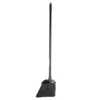 Rubbermaid FG637400BLA 7 1/2" Lobby Broom with Black Flagged Bristles and 28" Handle